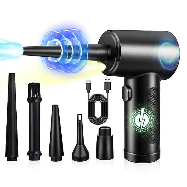 Акумуляторний Air Duster для видалення пилу з ПК та техніки, 3 режими, світло