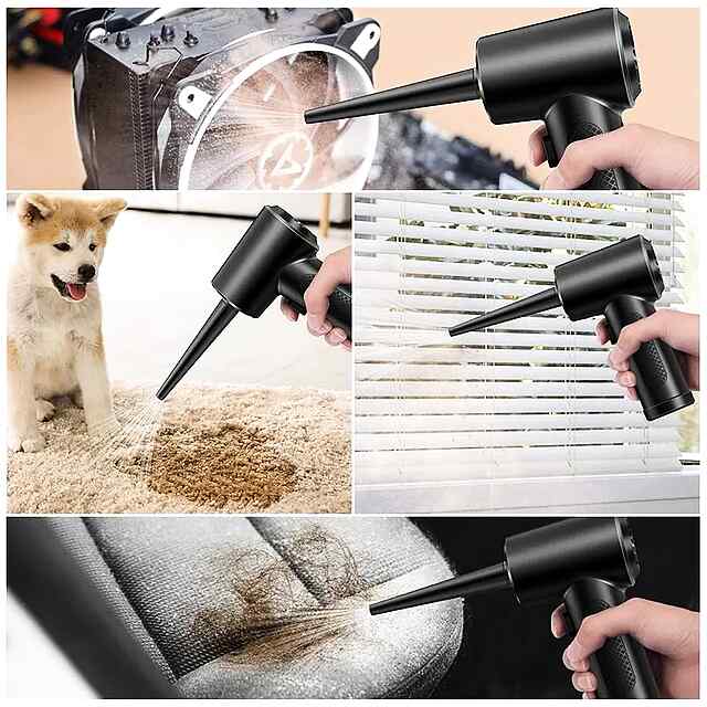 Акумуляторний Air Duster для видалення пилу з ПК та техніки, 3 режими, світло - 2 фото товару