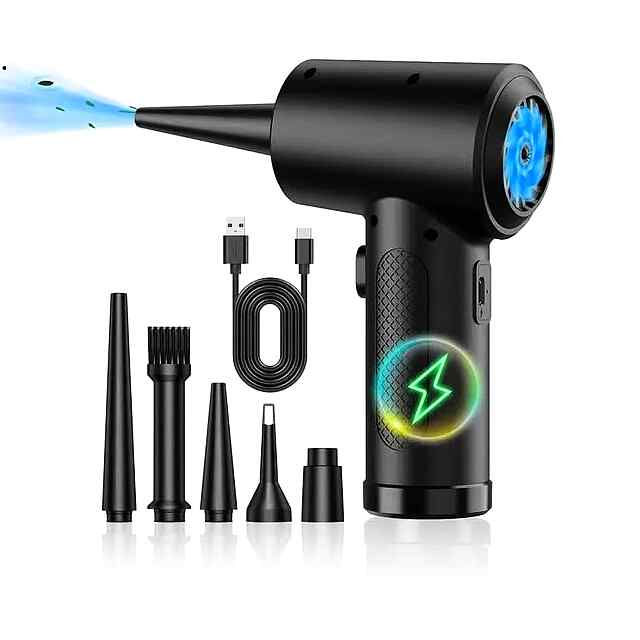 Акумуляторний Air Duster компресор для продувки ПК пилу з LED підсвіткою 51000 об/хв - 0 фото товару