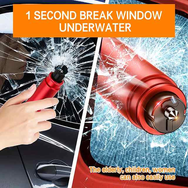 Автомобільний молоток з ножем для ременя безпеки та стеклобоєм. Надійний інструмент! - 2 фото товару