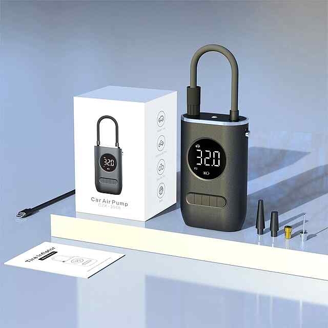 Автонасос акумуляторний з дисплеєм, до 150PSI, 2x2000mAh. - 2 фото товару