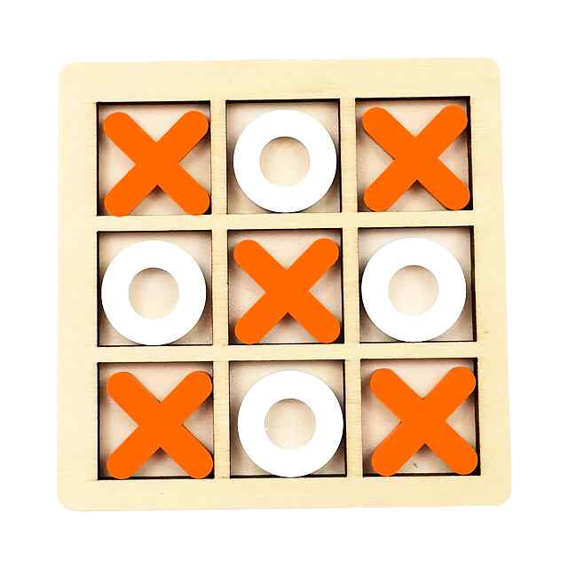 Дерев'яна ігрова гра Монтессорі Хрестики-Нулики 10х10 см розвиває логіку, мислення