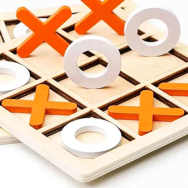 Дерев'яна ігрова гра Монтессорі Хрестики-Нулики 10х10 см розвиває логіку, мислення - 2 фото товару