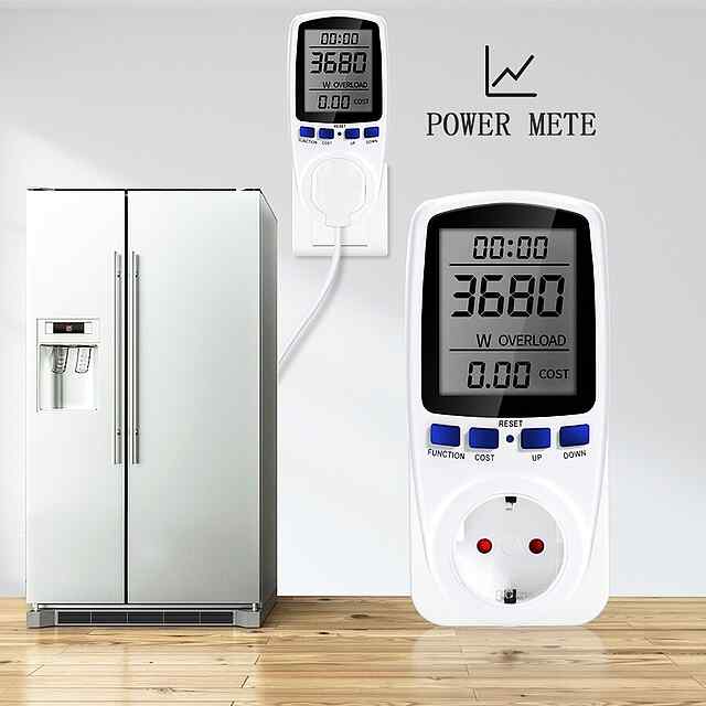 Енергомоніторингова розетка, лічильник електроенергії з дисплеєм, 230В 13А EU Plug - 1 фото товару