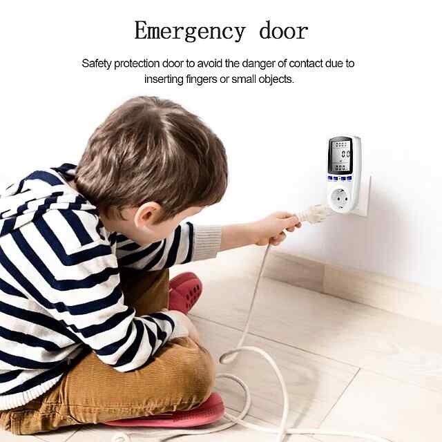 Енергомоніторингова розетка, лічильник електроенергії з дисплеєм, 230В 13А EU Plug - 2 фото товару