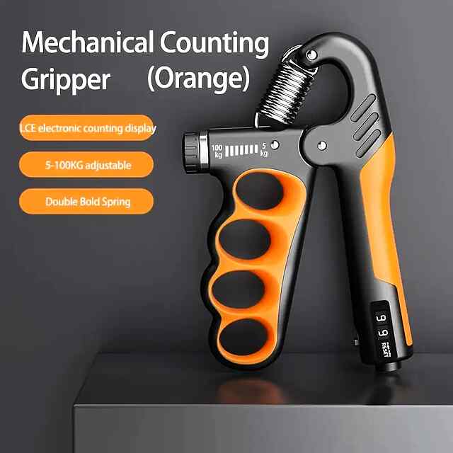 Еспандер регульований 5-100кг для рук, зап'ясть, фітнесу. Лічильник повторень. - 3 фото товару