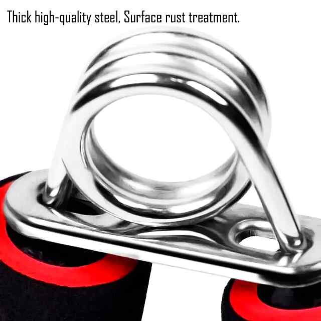 Еспандер ручний 25 кг – червоний для рук та зап'ясть, металевий з піною EVA - 1 фото товару