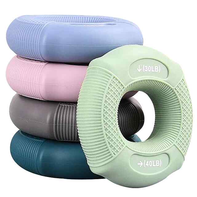 Еспандер ручний силіконовий 9-14 кг рожевий (20-30LB) - зміцнення м'язів рук, зап'ястя та передпліччя - 3 фото товару