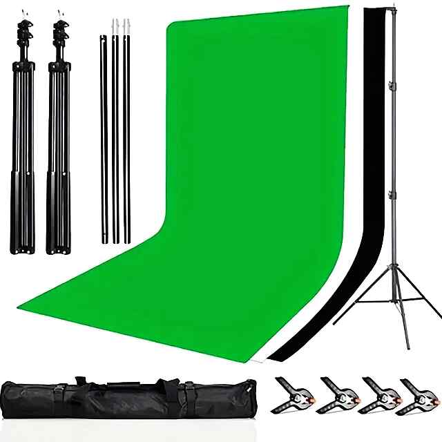 Фонова стійка 2х2 м із зеленим фоном для фото/відеозйомок (Green Screen)