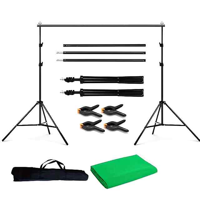 Фонова стійка 2х2 м із зеленим фоном для фото/відеозйомок (Green Screen) - 1 фото товару