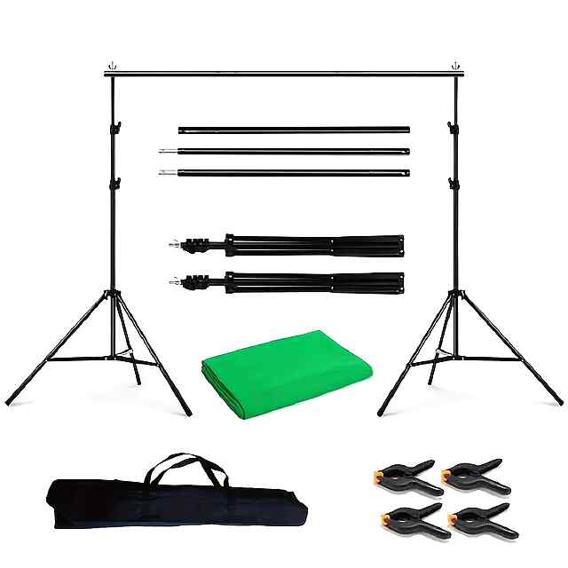 Фонова стійка 2х2 м із зеленим фоном для фото/відеозйомок (Green Screen) - 3 фото товару