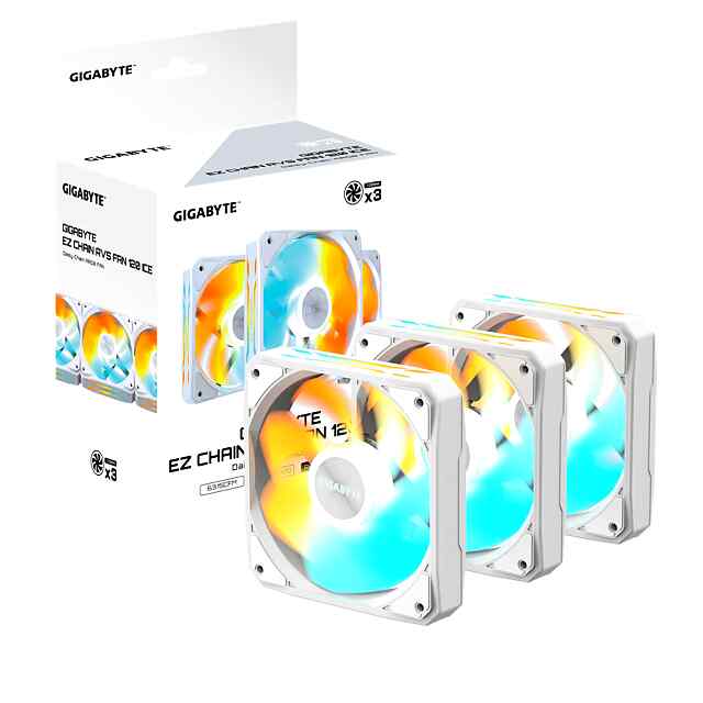 GIGABYTE EZ CHAIN FAN 120 ICE ARGB — Ланцюговий вентилятор для ПК