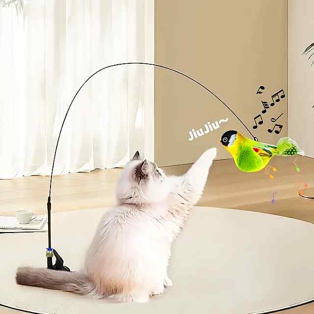 Іграшка для котів на паличці зі сталевим дротом та присоскою, безпечна та міцна, розкрій інстинкти - 3 фото товару