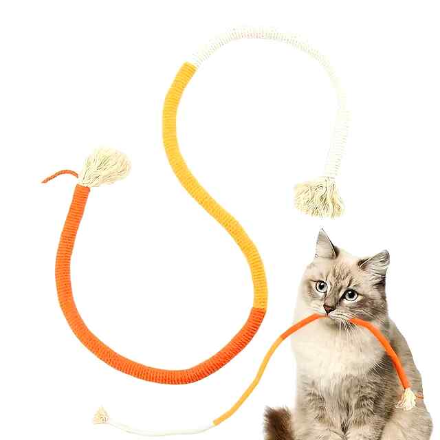 Іграшка-мотузка для кота, сизаль, шліфування зубів, міцна та безпечна. - 0 фото товару