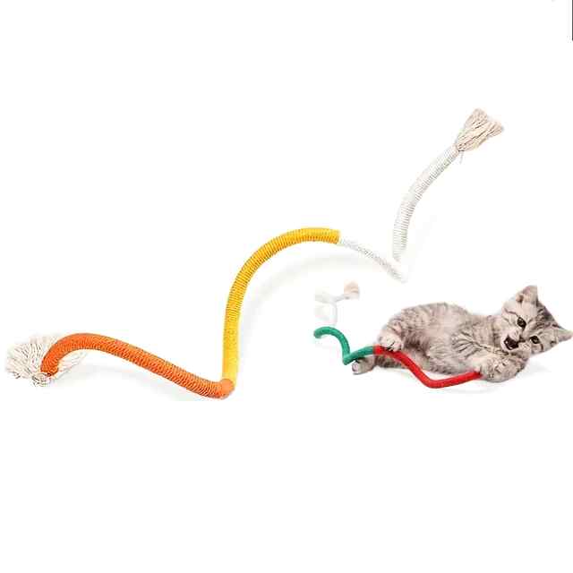 Іграшка-мотузка для кота, сизаль, шліфування зубів, міцна та безпечна. - 2 фото товару