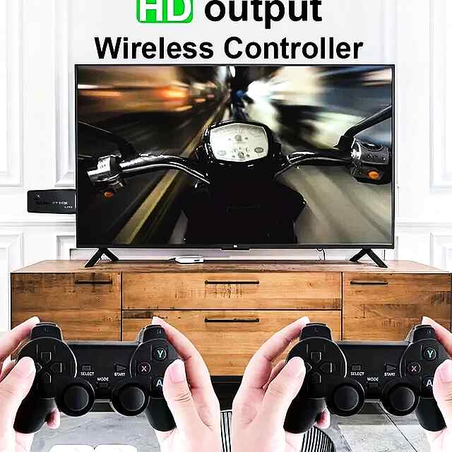 Ігрова приставка Stick M8: 20000 ретроігор Dendy, Sega, PS1 та інші. HDMI 4K. Бездротові джойстики.