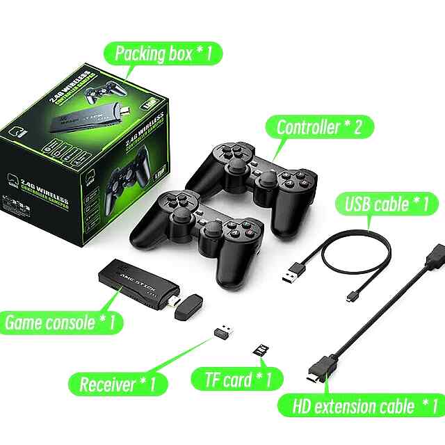 Ігрова приставка Stick M8: 20000 ретроігор Dendy, Sega, PS1 та інші. HDMI 4K. Бездротові джойстики. - 2 фото товару