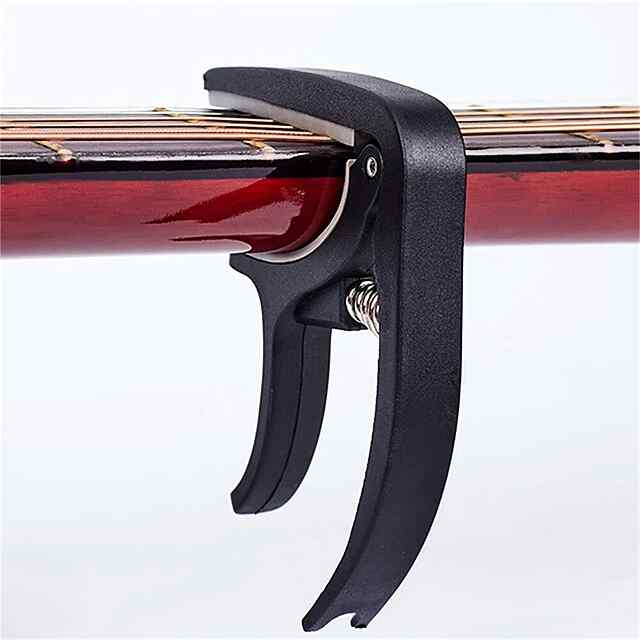 Каподастр для гітари АБС-пластик чорний універсальний швидкознімний Україна