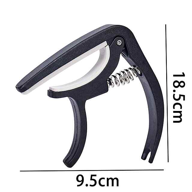 Каподастр для гітари АБС-пластик чорний універсальний швидкознімний Україна - 2 фото товару