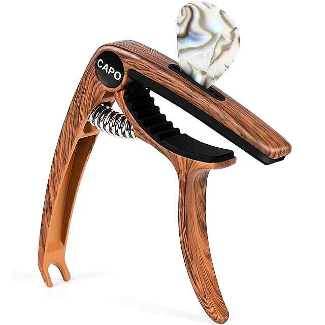 Каподастр для гітари із тримачем медіатора – преміум якість