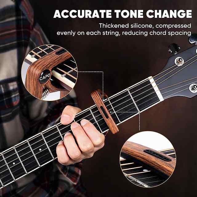 Каподастр для гітари із тримачем медіатора – преміум якість - 2 фото товару