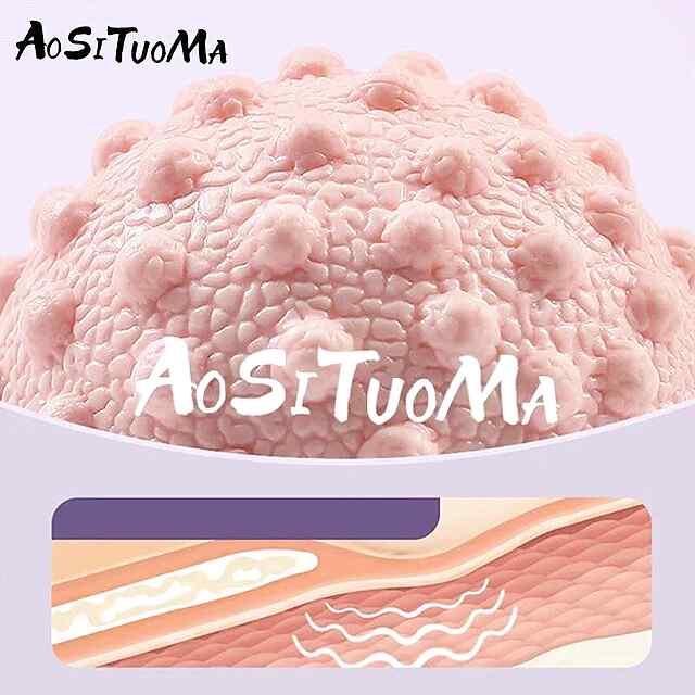 М'яч для масажу фасцій середньої жорсткості - чорний (фіолетовий) 5см - 3 фото товару