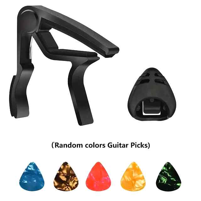 Набір аксесуарів для гітариста-початківця з каподастром та медіаторами