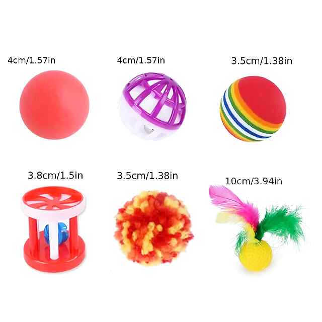 Набір іграшок для котів: тунель, паличка з фігурками, м'ячики з сюрпризом. 21 предмет! Активні ігри для пухнастиків. Купити в Україні. - 1 фото товару