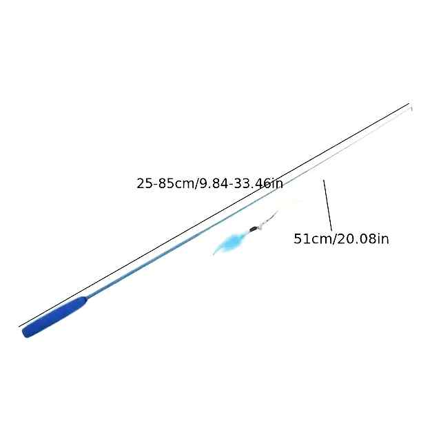 Набір інтерактивних іграшок для котів з вудочками та 10 насадками. - 2 фото товару