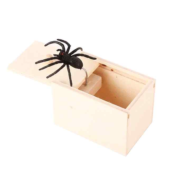 Павук у коробці: іграшка для розіграшів, дерев'яна скринька з сюрпризом - 3 фото товару