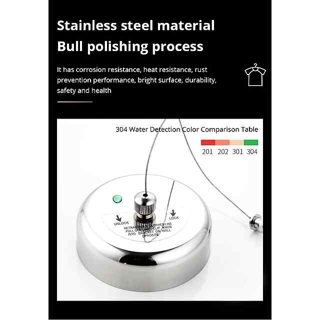 Сушарка для одягу з нержавіючої сталі, 2.8 м, Україна - 3 фото товару