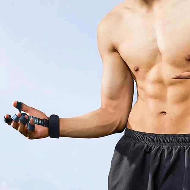 Силіконовий ручний тренажер пальців регул. 6-10 кг (чорний) для спорту і здоров'я - 2 фото товару