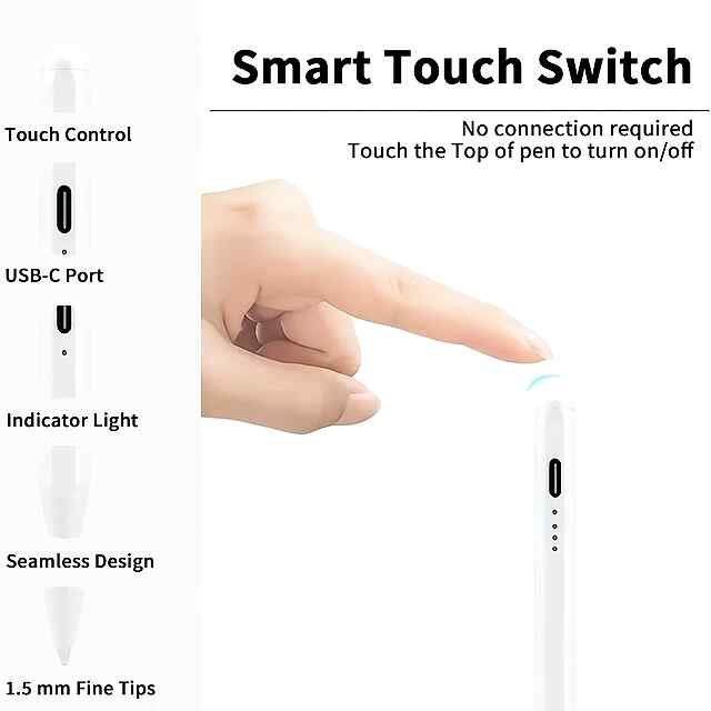 Універсальний стілус Android/IOS/Windows, металевий, серт.RoHS для iPad/Xiaomi - 3 фото товару