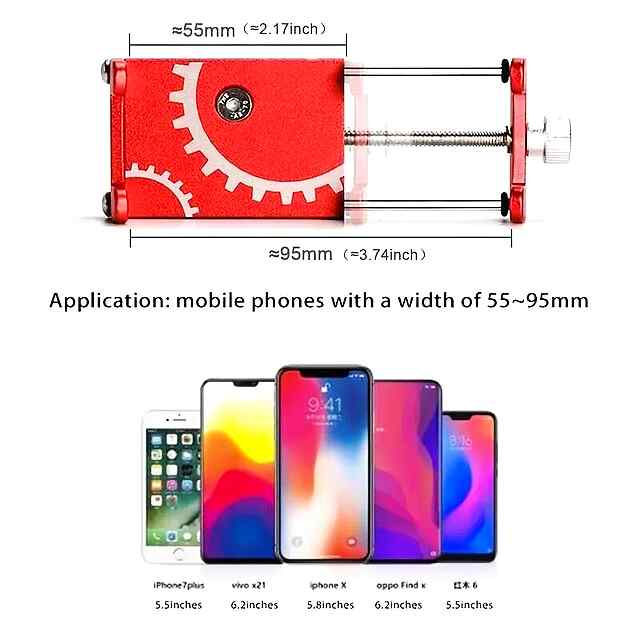 Велосипедне кріплення телефону ZTTO універсальне, надійне, чорно-червоно-срібне. MTB/мото/велосипед/E-bike - 3 фото товару