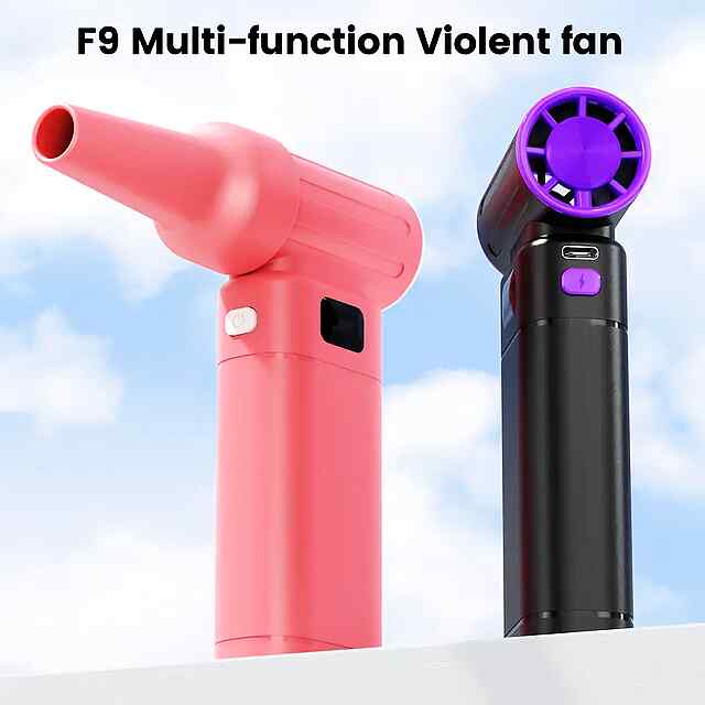 Вентилятор ручний 130000 об/хв з АКБ 3000mAh | Багатофункціональний охолодження - 3 фото товару